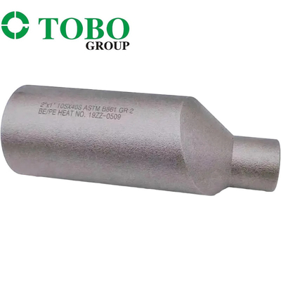L'acciaio legato di titanio forgiato degli accessori per tubi ASTM B861 GR2 2" x 1" lega di titanio di SCH10S x SCH40S foggia il capezzolo con uno stampo