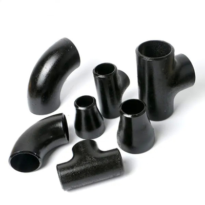 I gomiti di verniciatura neri senza cuciture degli accessori per tubi dell'acciaio legato di ASTM A234 colloca sul tee i cappucci dei riduttori