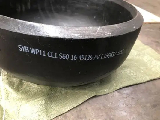 Acciaio legato che misura 10" cappuccio saldato WP11 d'acciaio senza cuciture del cappuccio ASTM A234 del tubo SCH80