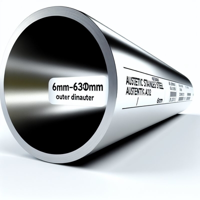 Tubo in acciaio inossidabile austenitico con diametro esterno di 6 mm-630 mm con trattamento standard e di ricottura ASTM A312
