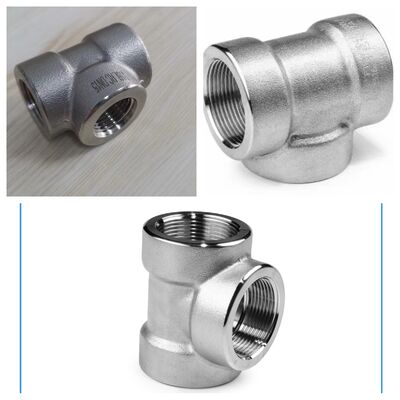 T-shirt in acciaio inossidabile con filo di diametro uguale di alta qualità ASME B16.9/ASTM A403 WP316 304 SS