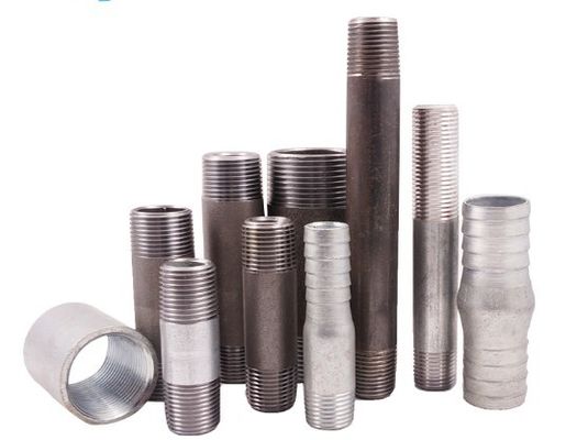 1/2» - 4" filo maschio idraulico dei nippli BSP NPT del acciaio al carbonio ha galvanizzato il nipplo maschio d'acciaio dei montaggi lunghi o brevi