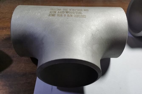 T diritto senza cuciture 3" della saldatura di testa * 3" SCH-40S ASTM A403-WP316/316L ASME B16.9