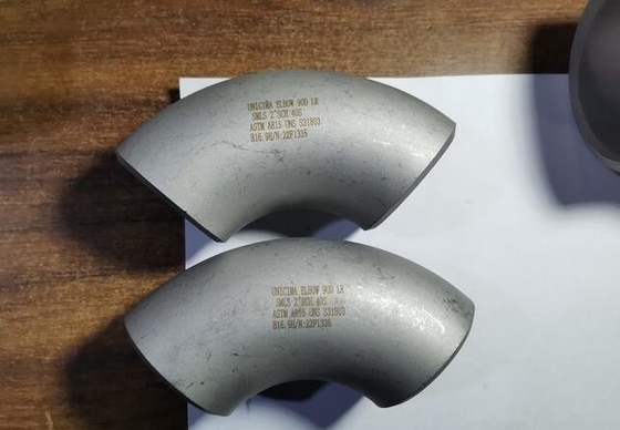 Gomito senza cuciture 6&quot; del raggio di lunghezza della saldatura di testa 90° lega 825 di SCH-80 ASTM N08825