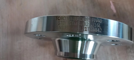 Flange degli accessori per tubi di acciaio inossidabile WNRF PN16 DN40 STD ASTM A182 F316L