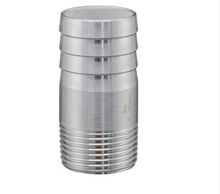 Gli accessori per tubi di acciaio inossidabile di GB foggiano il maschio con uno stampo flessibile lucidato intorno al capezzolo del tubo flessibile